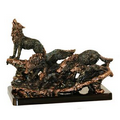 5 Running Wolves - Antique Copper 16" W x 12" H